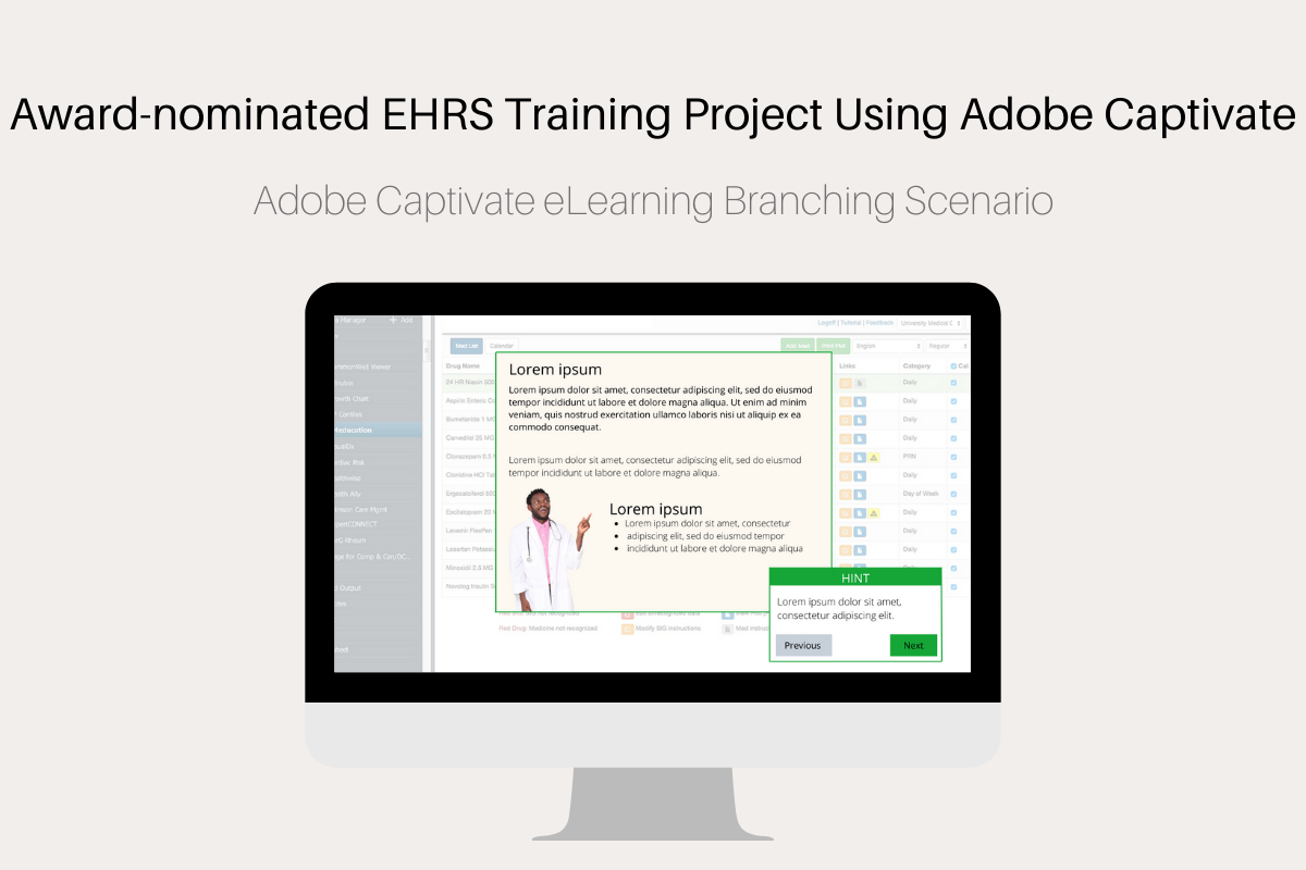 Award-nominated EHRS Training Project Using Adobe Captivate